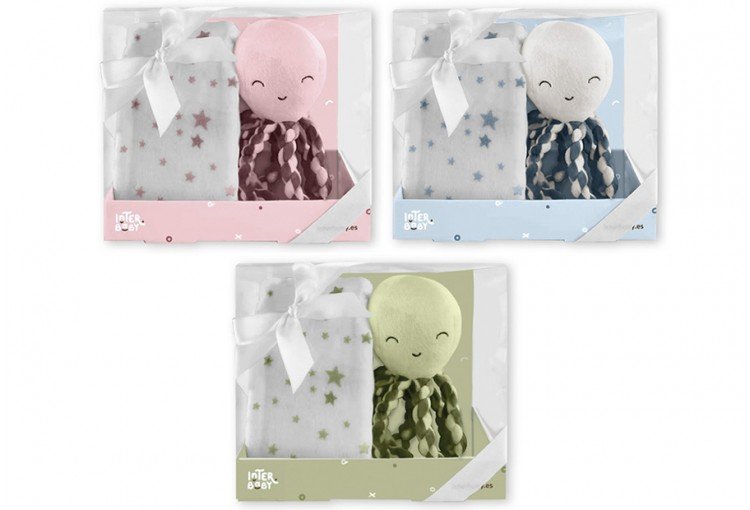 Manta y peluche pulpo interbaby PE017