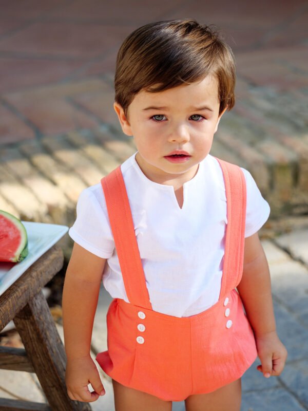 Conjunto peto bebe coral cocote 53020