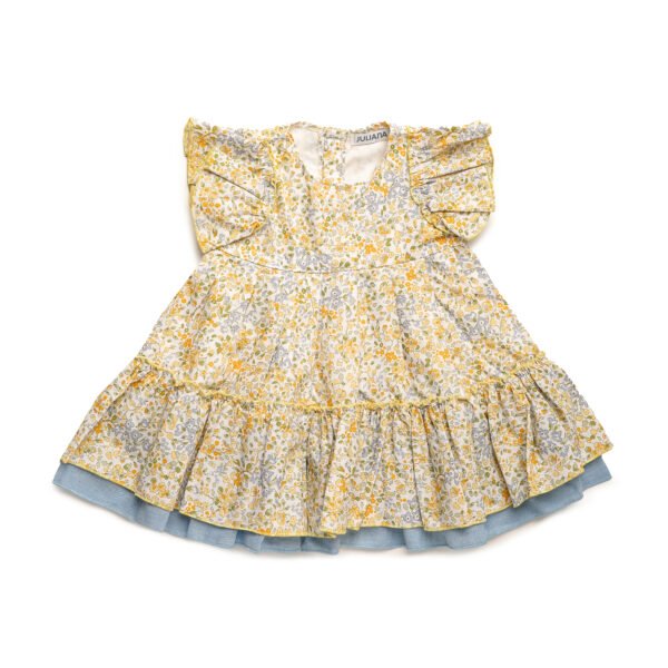 Vestido dos volantes amarillo de juliana 25131