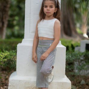 Conjunto niña top y pantalon rayas Vera 25VCO2