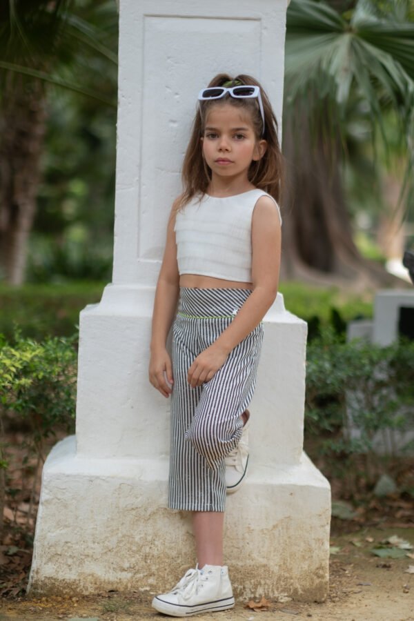 Conjunto niña top y pantalon rayas Vera 25VCO2
