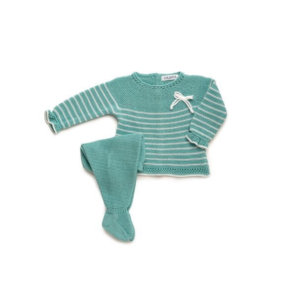 Conjunto polaina rayado verde lago 25052 de juliana