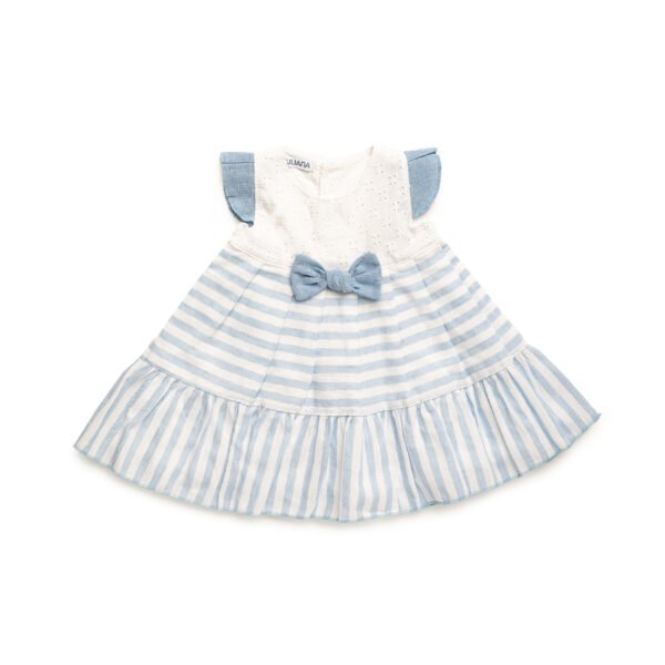 Vestido dos volantes rayado gallego 25130 de juliana