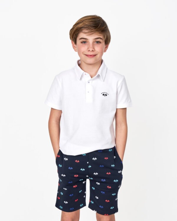 Set polo +bermuda banderas niño de spagnolo 3651