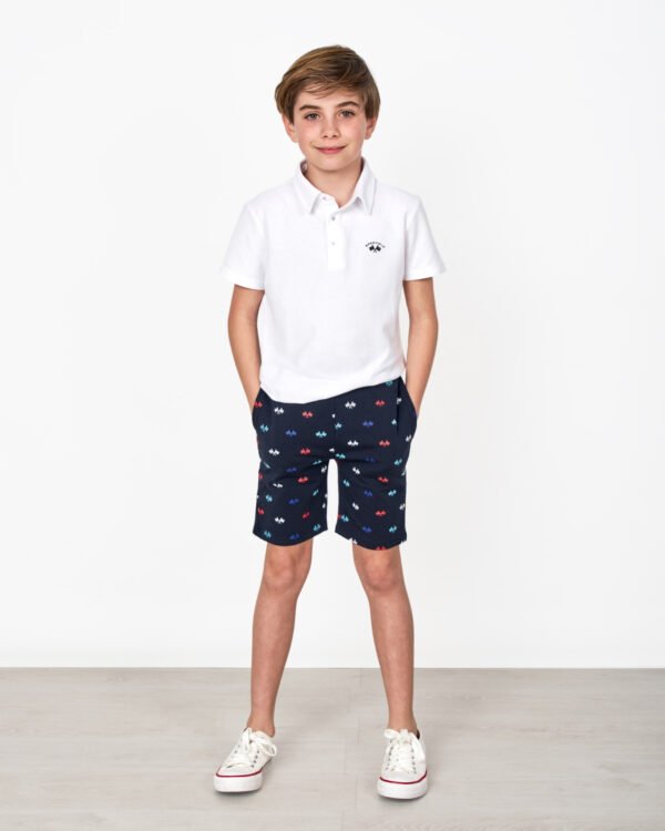 Set polo +bermuda banderas niño de spagnolo 3651 - Imagen 3