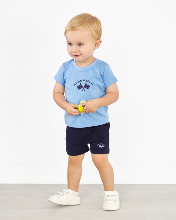 Set camiseta banderas + bermuda bebé de spagnolo 3246