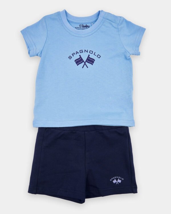 Set camiseta banderas + bermuda bebé de spagnolo 3246 - Imagen 3