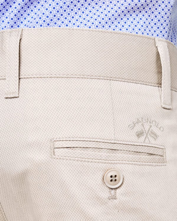 Pantalón 5777 chino estampado beige de spagnolo - Imagen 4
