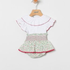 conjunto braga flores verdes 80569 coco acqua