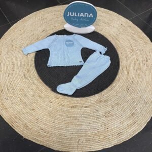 Conjunto polaina tachon trenza celeste 25045 de juliana