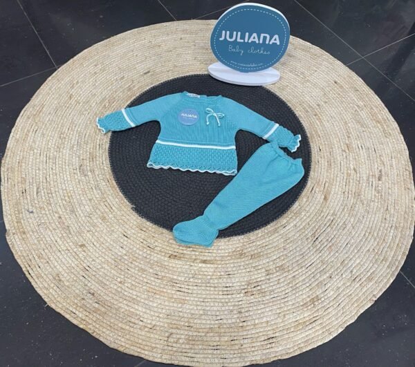 Conjunto polaina recogidas verde lago 25043 de juliana