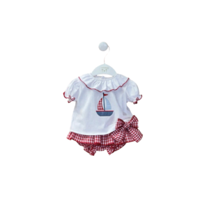 Conjunto de niña camiseta boat red de Valentina bebés
