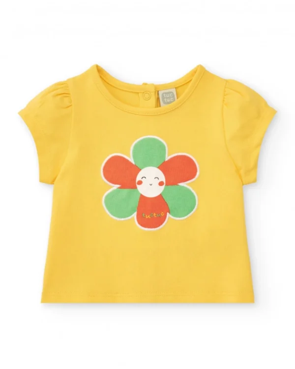 Conjunto niña camiseta amarilla flores tuc-tuc - Imagen 2