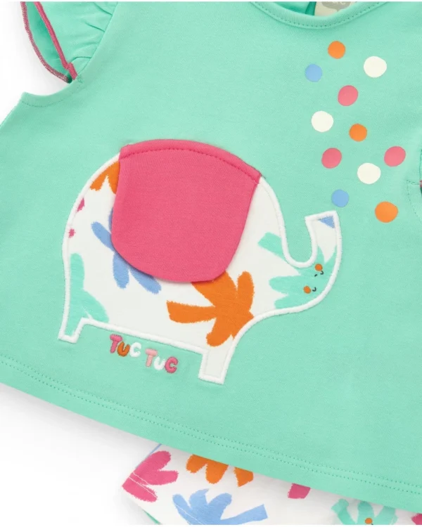 Conjunto niña camiseta de elefante tuc-tuc - Imagen 4