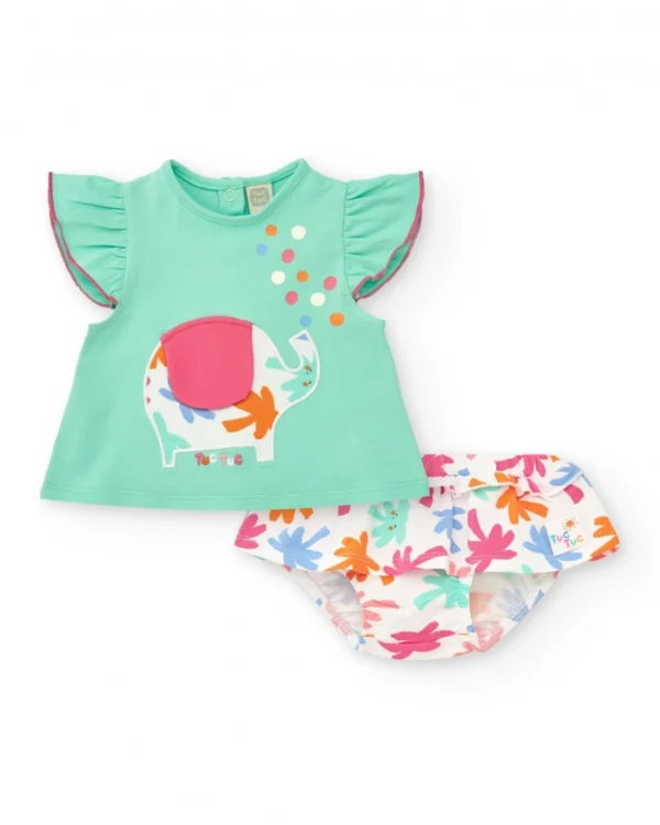 Conjunto niña camiseta de elefante tuc-tuc