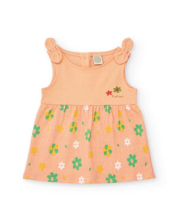 Vestido melocotón estampado florado tuc-tuc - Imagen 2