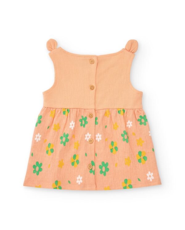 Vestido melocotón estampado florado tuc-tuc - Imagen 4