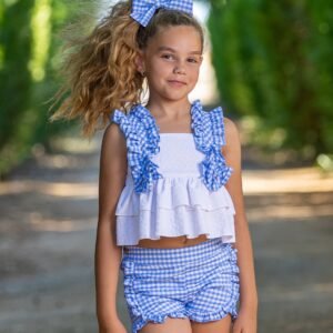 Conjunto blusa y short cuadros vichy de Babiné