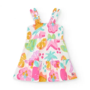 Vestido niña estampado floral tuc-tuc