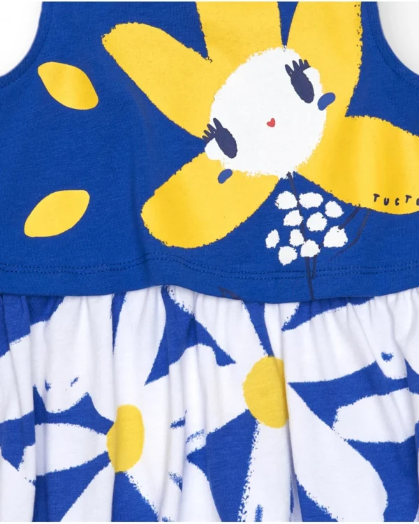 Vestido niña azul con flor tuc-tuc - Imagen 2
