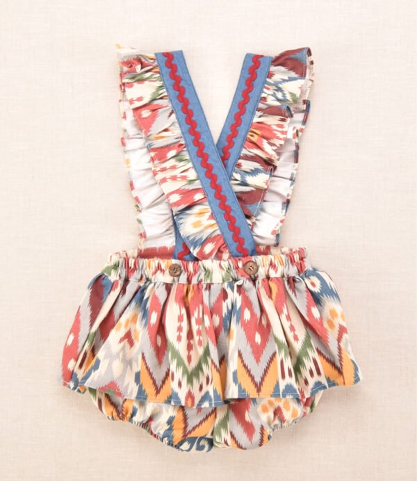 Conjunto peto short étnico de niña José Varón - Imagen 8