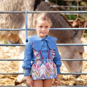 Conjunto peto short étnico de niña José Varón
