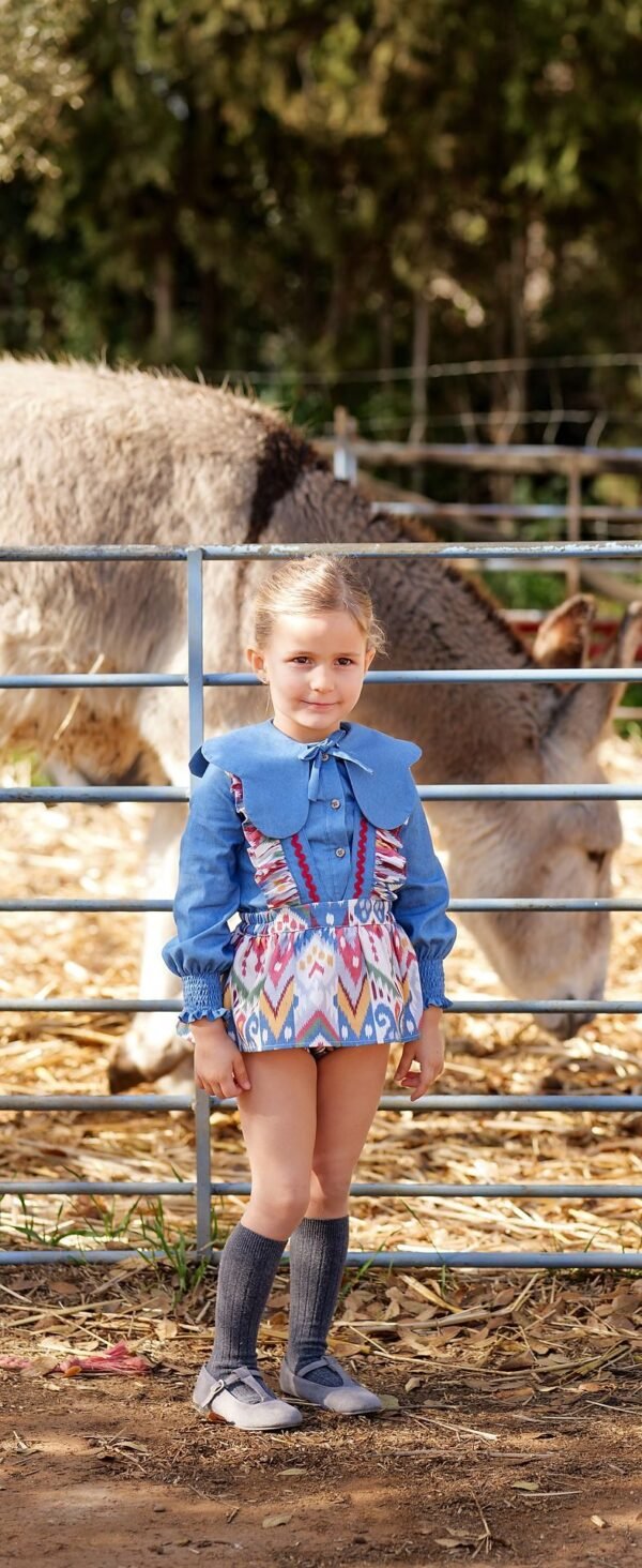 Conjunto peto short étnico de niña José Varón