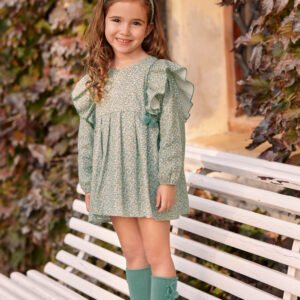 Vestido 2 volantes florecitas Juliana 25663
