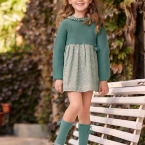 Vestido cuerpo punto florecitas Juliana 25651