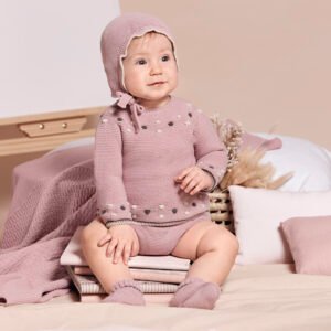 Conjunto braga punto 4 piezas de Juliana vistiendo bebes 25579