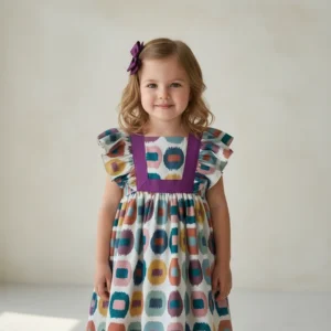 Vestido manchas niña José Varón 58065