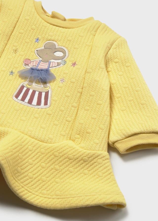 Vestido punto acolchado recién nacida de mayoral new born - Imagen 3