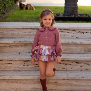 Conjunto blusa cuadritos y short ikat de cocote