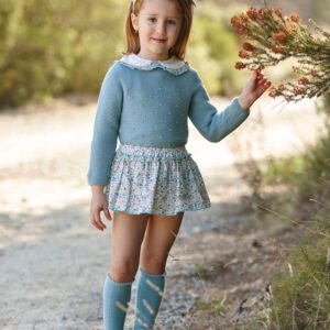 Conjunto braga volantes flores de juliana 26607