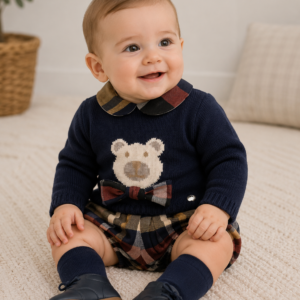 Conjunto pantalon cuadros oso de juliana 26587