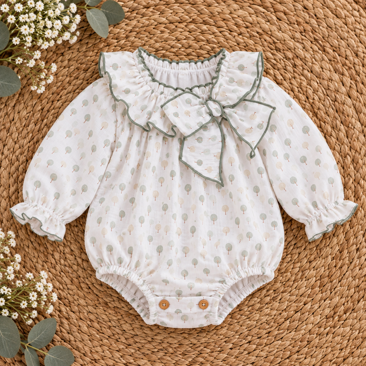 Pelele-bebe-niña-arbolitos-32641-popys - Imagen 2